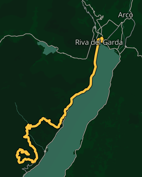Grüne AuraCurve Karten-Palette mit goldener Route