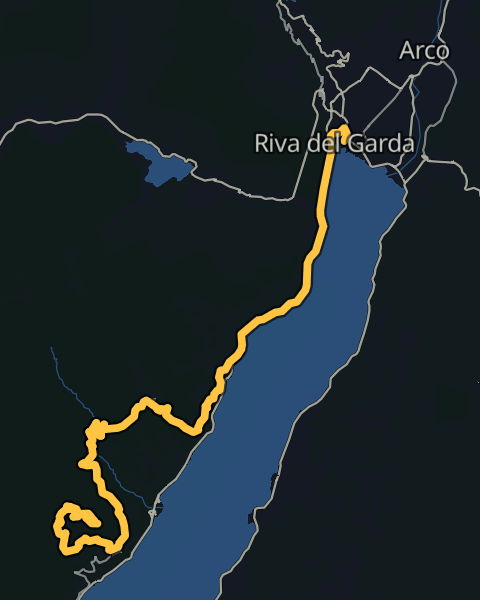 Pure AuraCurve Karten-Palette mit goldener Route
